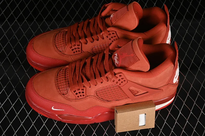All categories Air Jordan Jordan series basketball shoes Air Jordan 4 L version Nigel Sylvester x Air Jordan 4 OG "Brick By Brick" AJ4 Joe 4 Orange Brown Suede HF4340-800